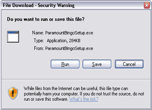 Open Paramount Bingo Installation file